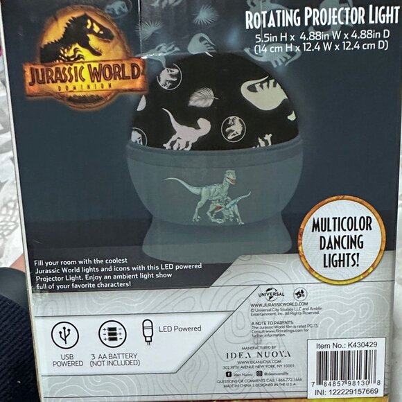 Jurassic World rotating projector light. - Picture 3 of 6